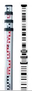 TSA3 3m Aluminium Telescopic Staff (3 sections; E/1mm)