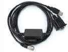 FC-24Y Topcon-compatible Total Station Data Cable (6 Pin Male+USB+RS232 Female)